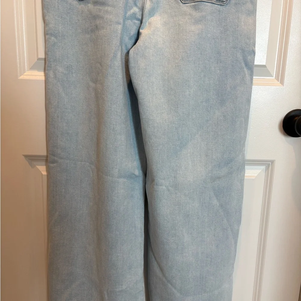PAIGE Anessa High-Rise Wide Leg Women’s Jeans in Suki Distressed - Size 32P - Picture 14 of 15